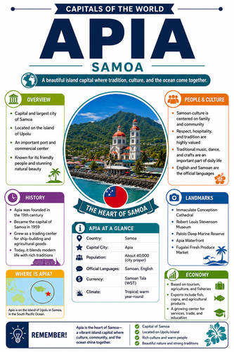 Apia I Capital City I Infographic