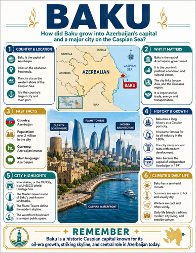 Baku I Capital City I Infographic