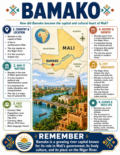 Bamako I Capital City I Infographic