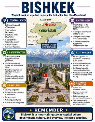 Bishkek I Capital City I Infographic