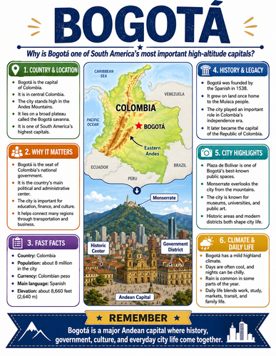 Bogota I Capital City I Infographic