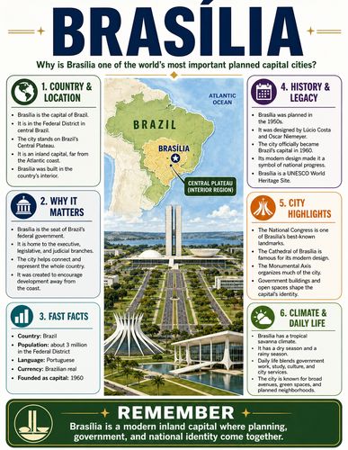 Brasilia I Capital City I Infographic