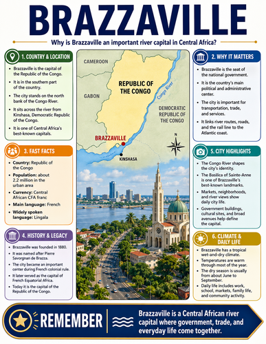 Brazzaville I Capital City I Infographic