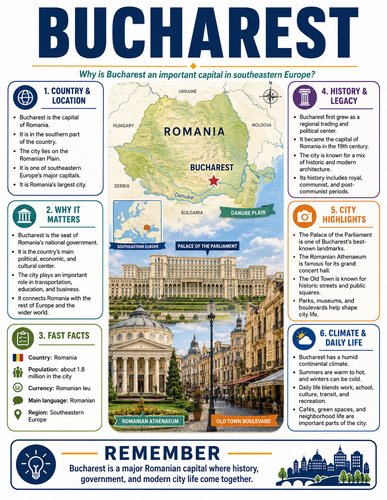 Bucharest I Capital City I Infographic