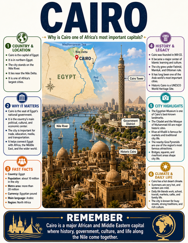 Cairo I Capital City I Infographic