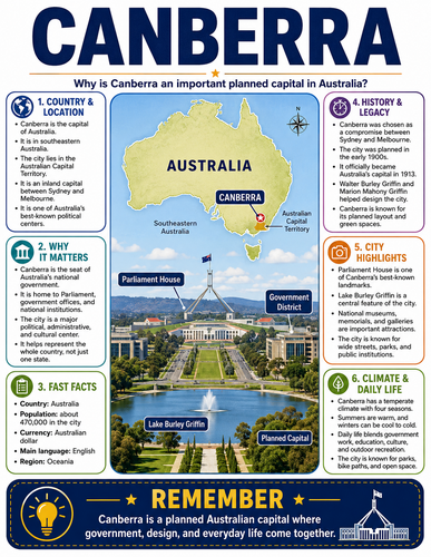 Canberra I Capital City I Infographic