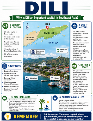 Dili I Capital City I Infographic