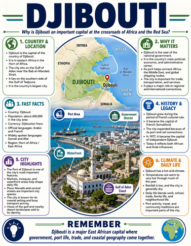 Djibouti I Capital City I Infographic