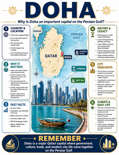 Doha I Capital City I Infographic