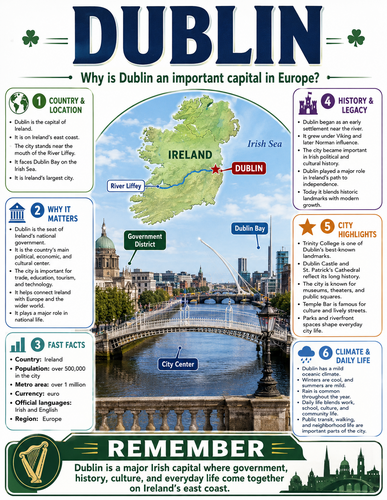 Dublin I Capital City I Infographic