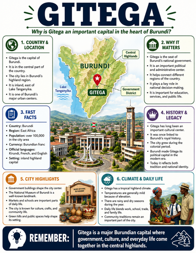Gitega I Capital City I Infographic