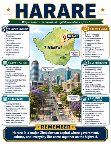 Harare I Capital City I Infographic
