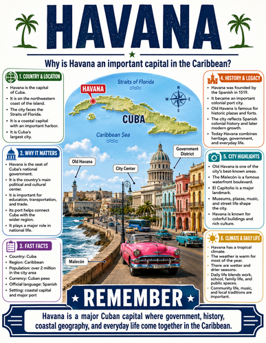 Havana I Capital City I Infographic