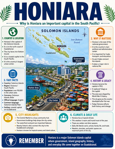 Honiara I Capital City I Infographic