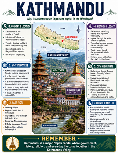 Kathmandu I Capital City I Infographic