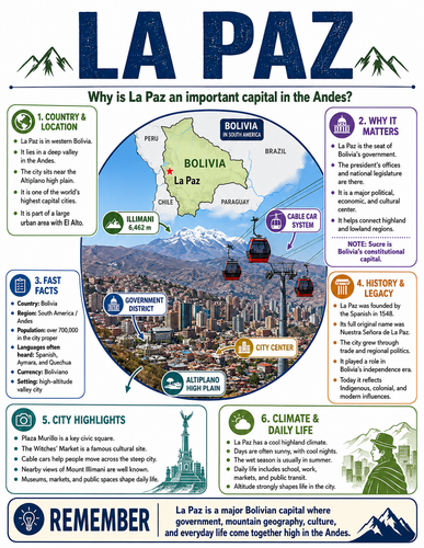 La Paz I Capital City I Infographic