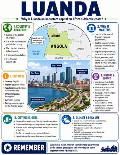 Luanda I Capital City I Infographic
