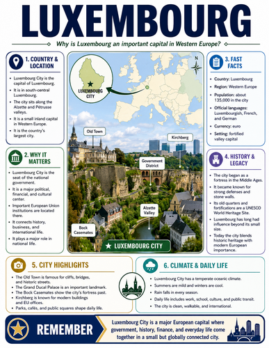 Luxembourg I Capital City I Infographic