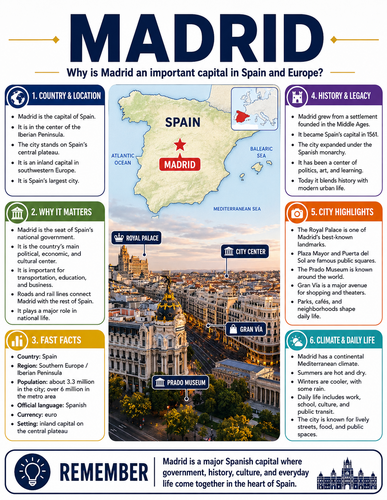Madrid I Capital City I Infographic