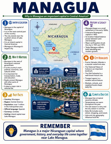 Managua I Capital City I Infographic