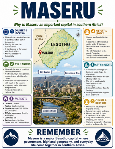 Maseru I Capital City I Infographic