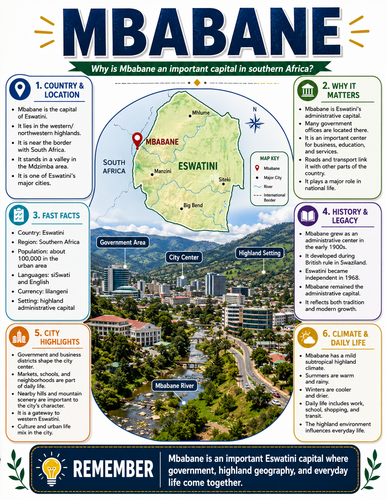 Mbabane I Capital City I Infographic