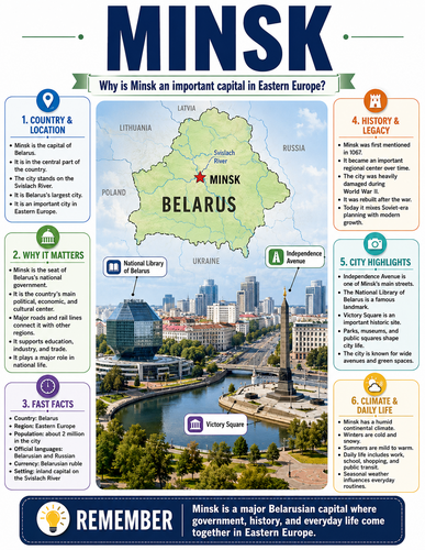 Minsk I Capital City I Infographic