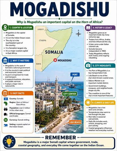 Mogadishu I Capital City I Infographic