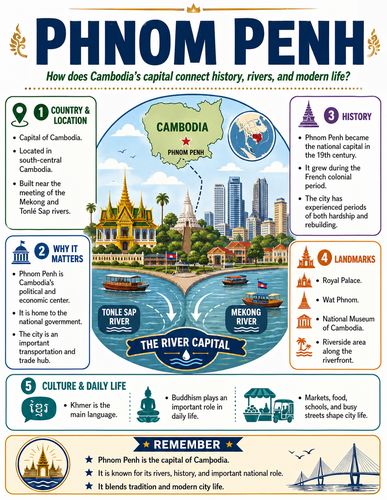 Phnom Penh I Capital City I Infographic