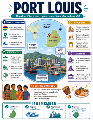 Port Louis I Capital City I Infographic
