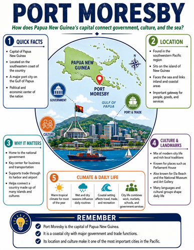 Port Moresby I Capital City I Infographic
