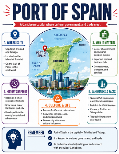 Port of Spain I Capital City I Infographic