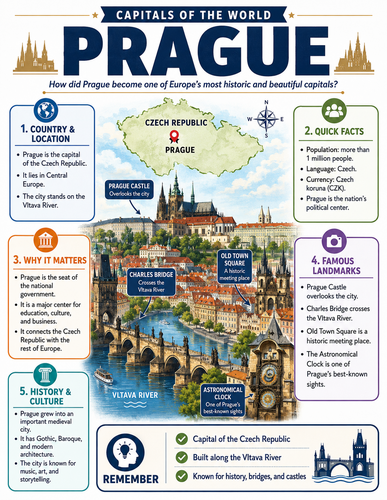 Prague I Capital City I Infographic