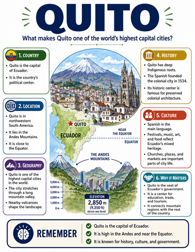 Quito I Capital City I Infographic