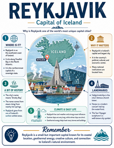 Reykjavik I Capital City I Infographic