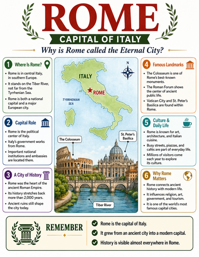 Rome I Capital City I Infographic