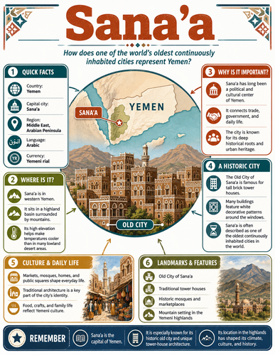 Sana'a I Capital City I Infographic
