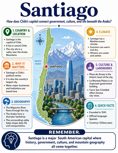 Santiago I Capital City I Infographic