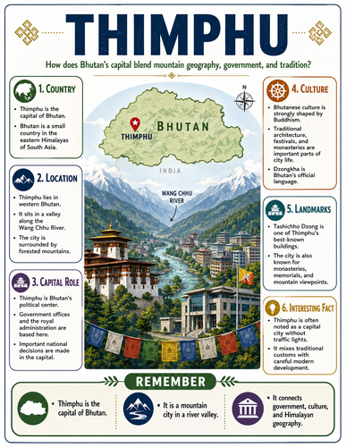 Thimphu I Capital City I Infographic