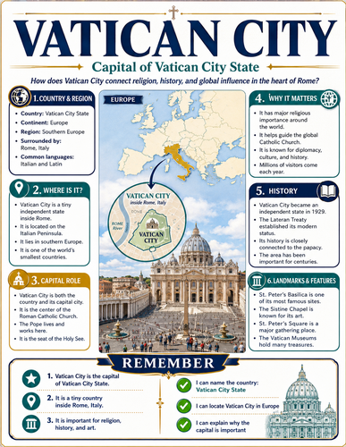 Vatican City I Capital City I Infographic