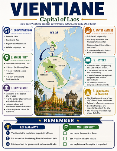 Vientiane I Capital City I Infographic