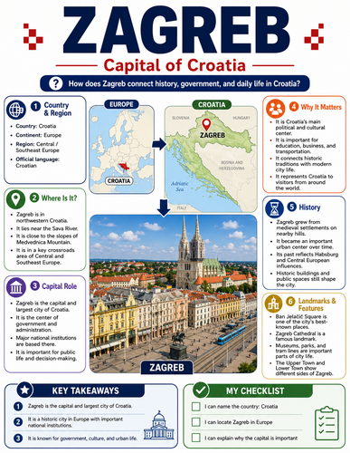 Zagreb I Capital City I Infographic
