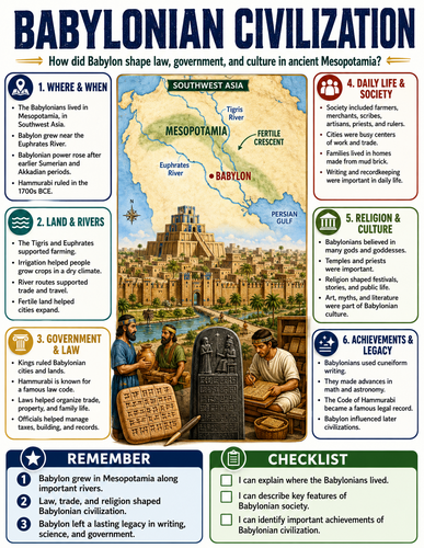 Babylonian Civilization I Infographic
