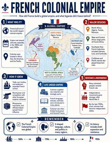 French Colonial Empire I Infographic