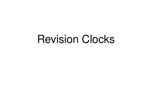 AQA GCSE - Cold War Revision Clocks