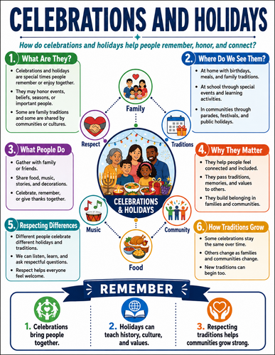 Celebrations and Holidays I Infographic