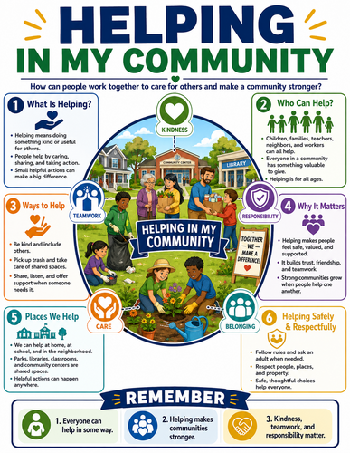 Helping in my Community I Infographic