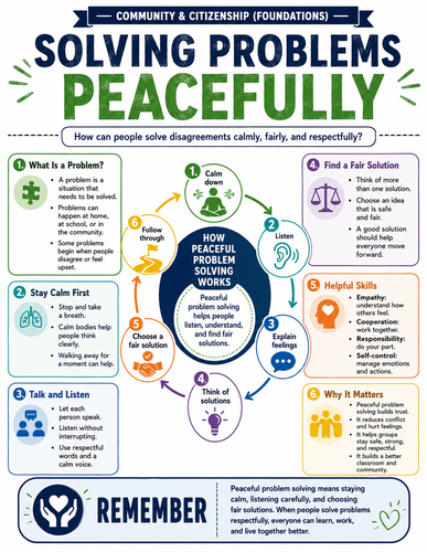 Solving Problems Peacefully I Infographic