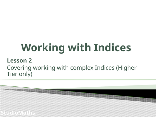 IGCSE & GCSE Working with Indices ~ Complex Laws