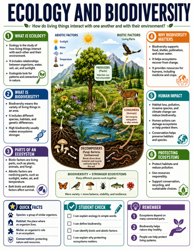 Ecology and Biodiversity I Infographic